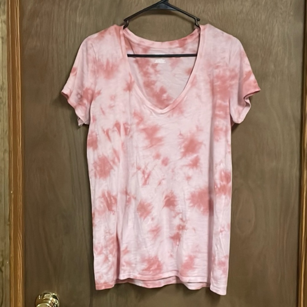 Victorias Secret Pink Tie Dye Short Sleeve Shirt Medium